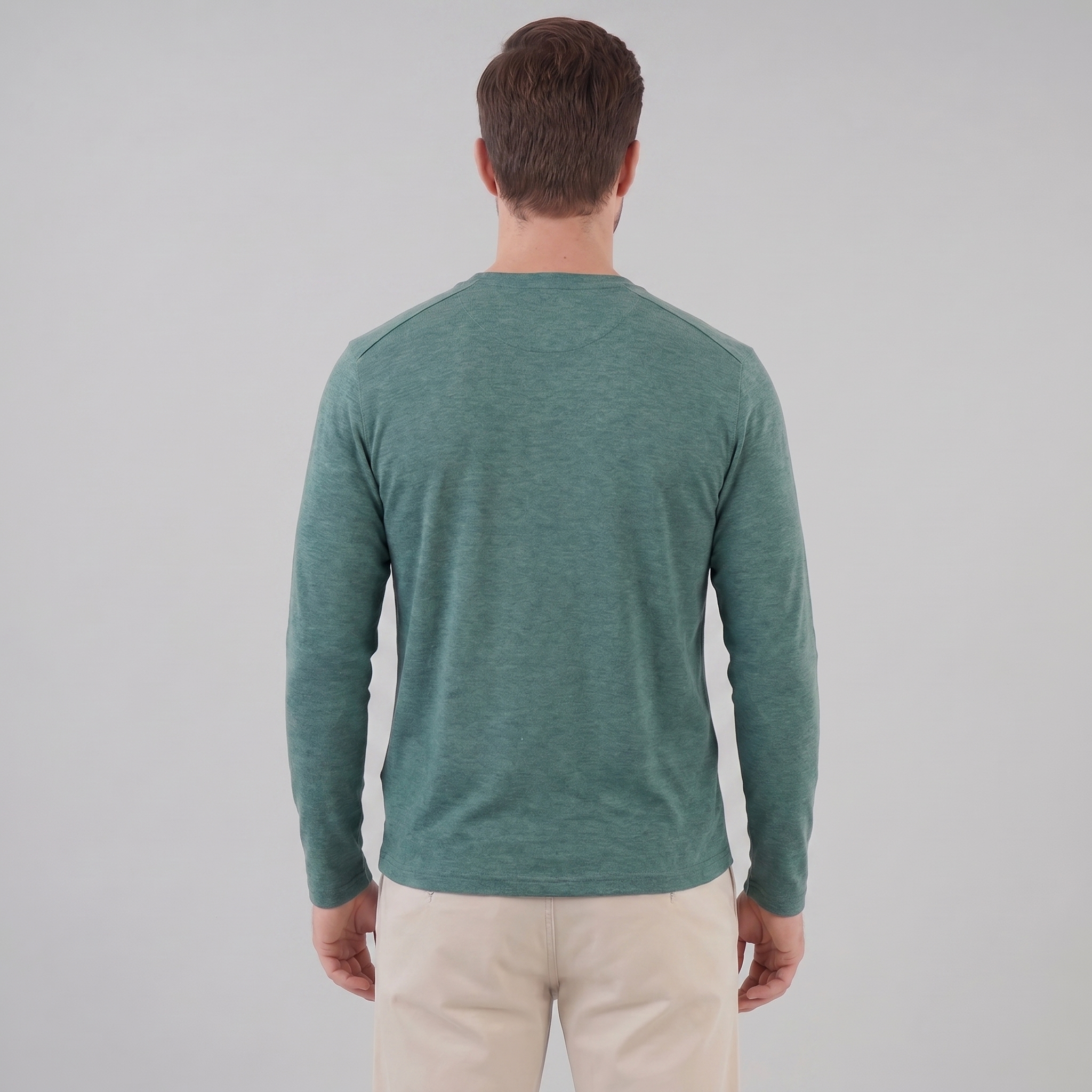 Herren Langarm Rundhals Pullover