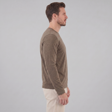 Herren Langarm Rundhals Pullover