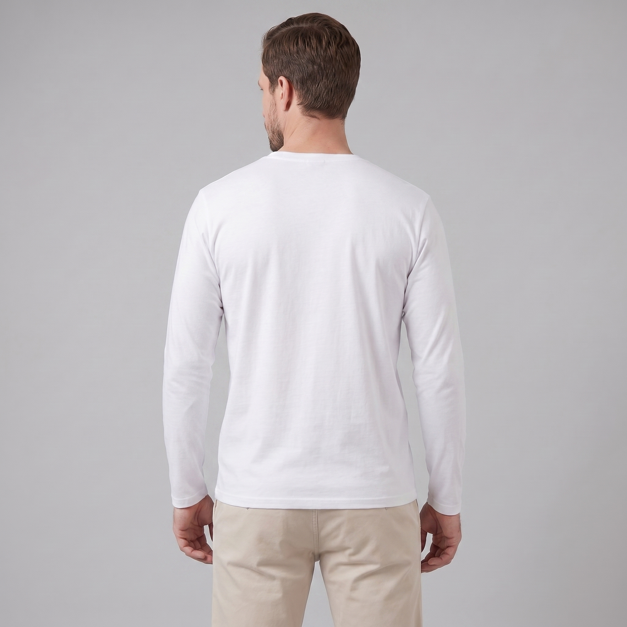Herren Langarm Rundhals Pullover