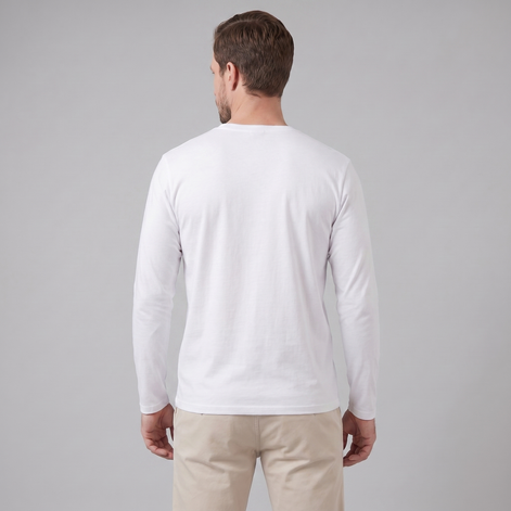 Herren Langarm Rundhals Pullover