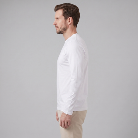 Herren Langarm Rundhals Pullover