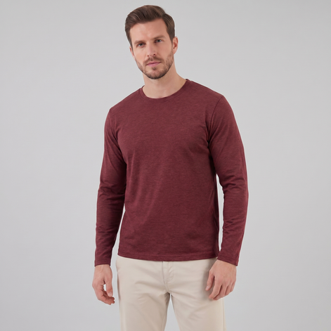 Herren Langarm Rundhals Pullover