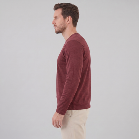 Herren Langarm Rundhals Pullover
