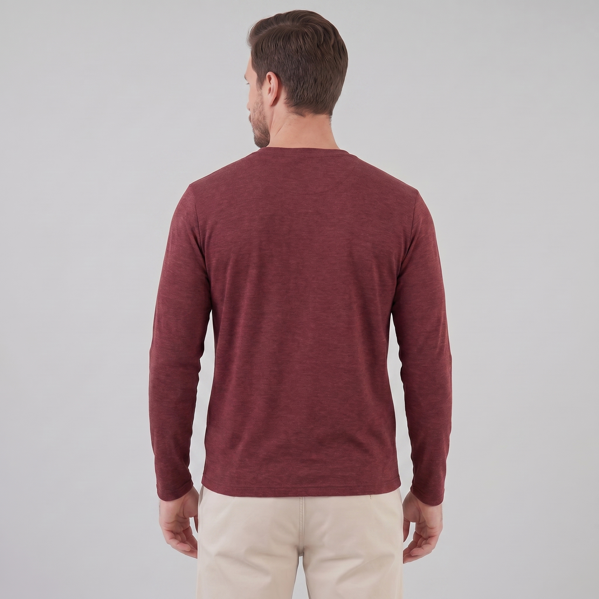 Herren Langarm Rundhals Pullover