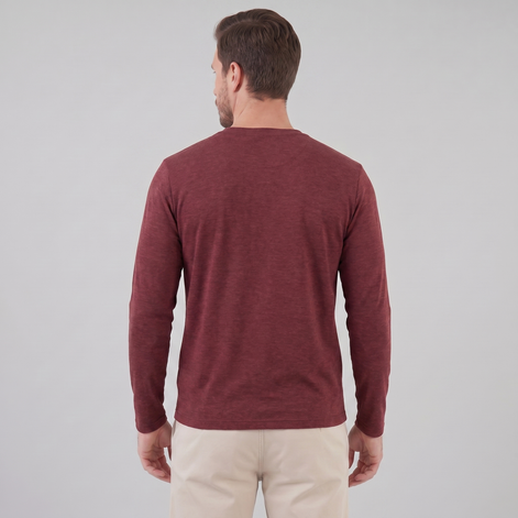 Herren Langarm Rundhals Pullover