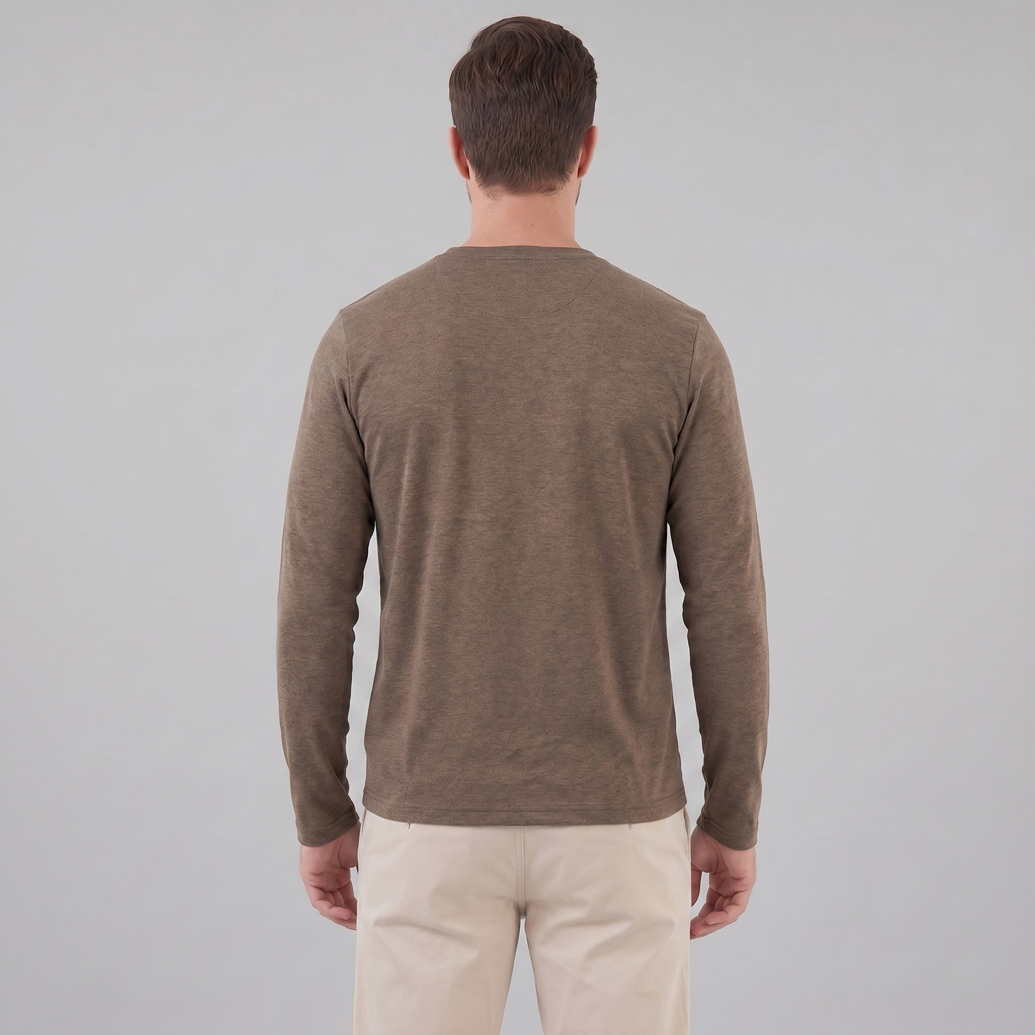 Herren Langarm Rundhals Pullover