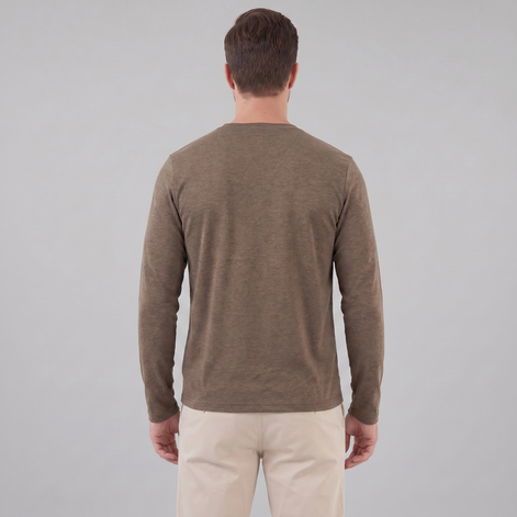 Herren Langarm Rundhals Pullover