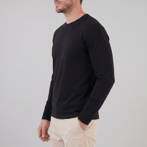 Herren Langarm Rundhals Pullover