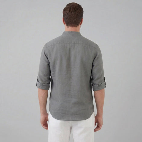 Herren Locker Geschnittenes Henley Hemd Mit Kragen