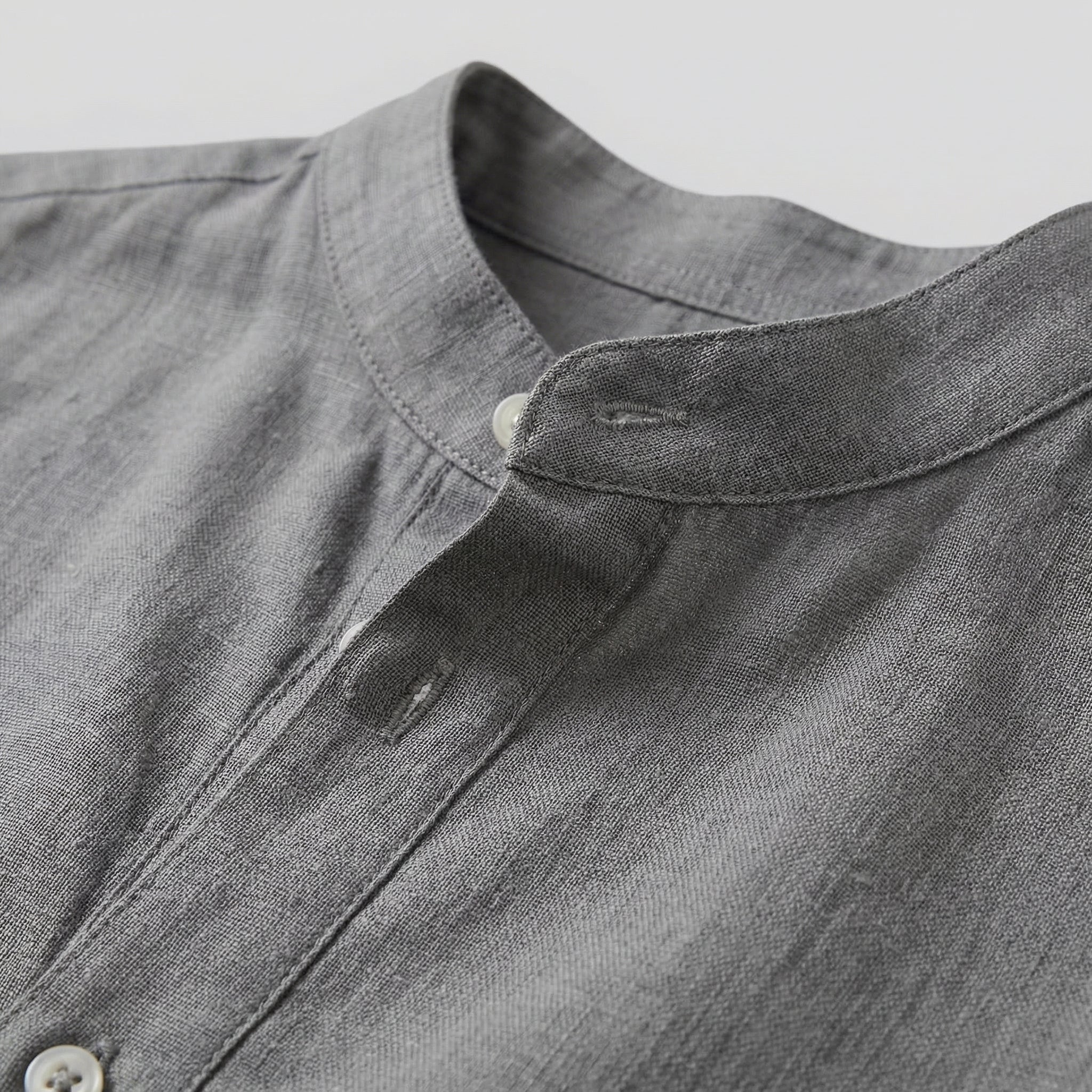 Herren Locker Geschnittenes Henley Hemd Mit Kragen