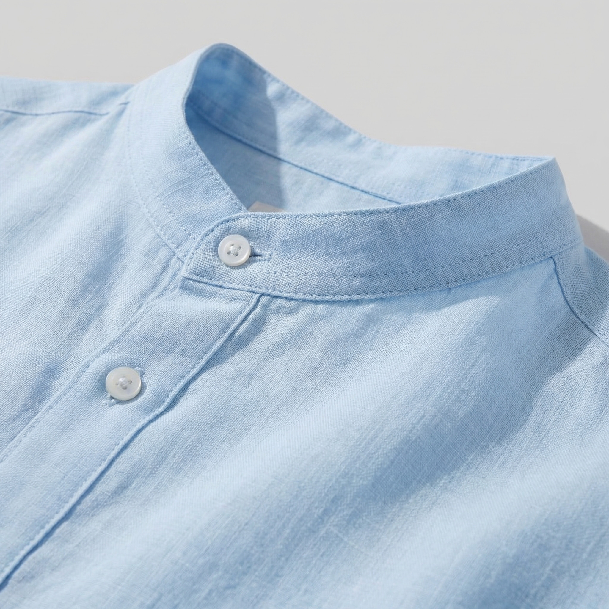 Herren Locker Geschnittenes Henley Hemd Mit Kragen