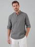 Herren Locker Geschnittenes Henley Hemd Mit Kragen