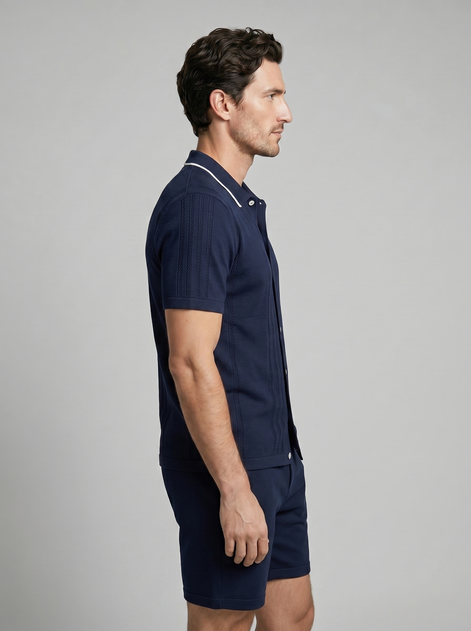 Herren Strick Loungewear Zwei Teile Set