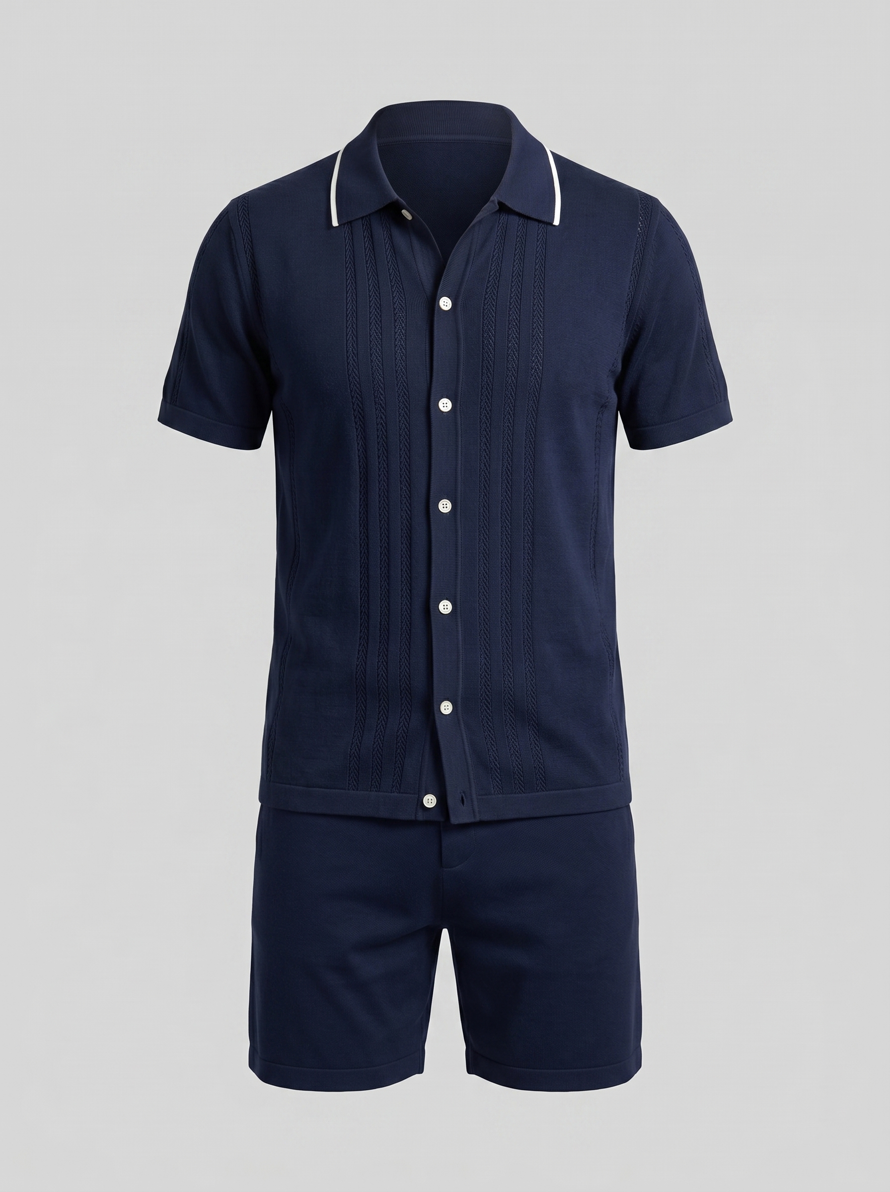 Herren Strick Loungewear Zwei Teile Set