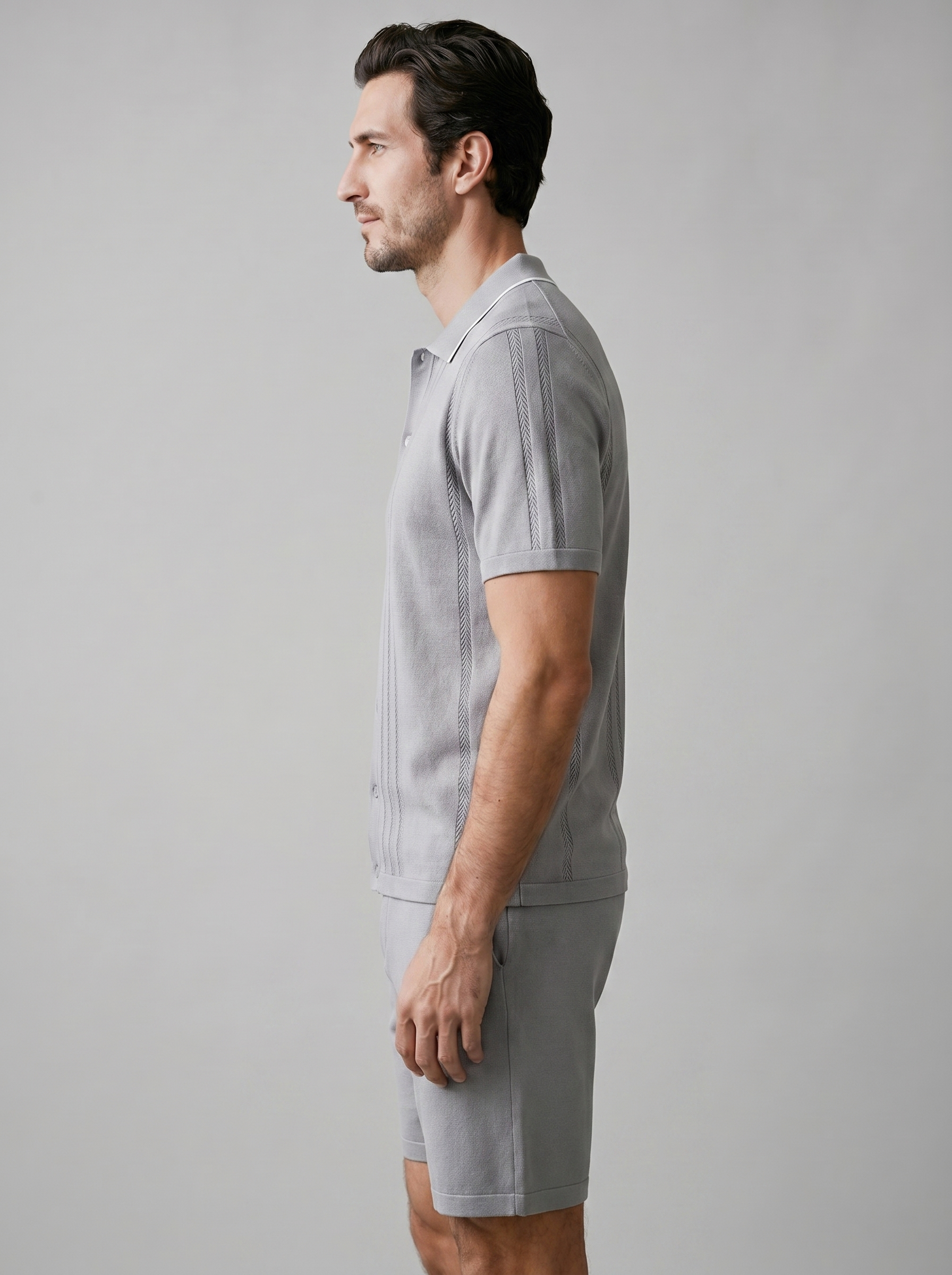 Herren Strick Loungewear Zwei Teile Set