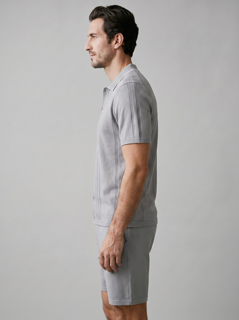 Herren Strick Loungewear Zwei Teile Set