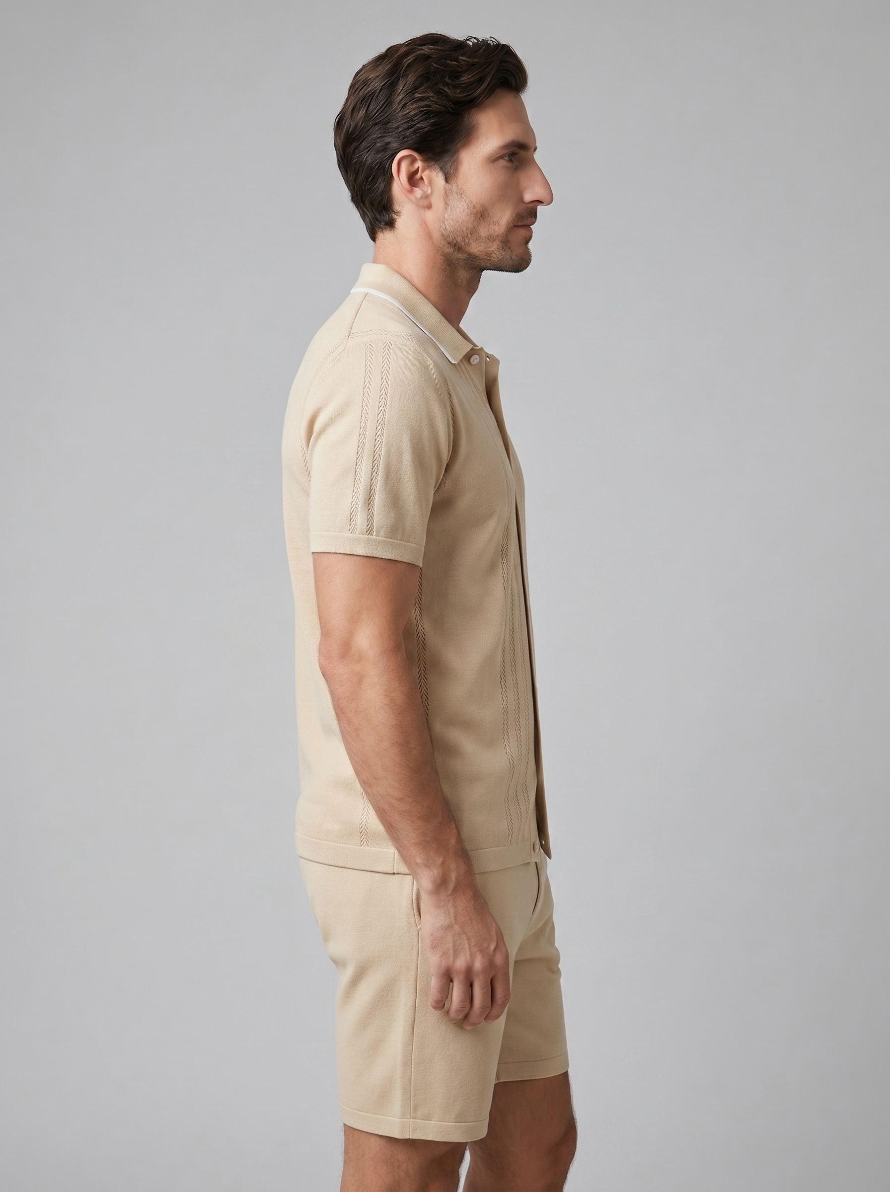 Herren Strick Loungewear Zwei Teile Set