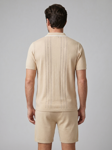 Herren Strick Loungewear Zwei Teile Set
