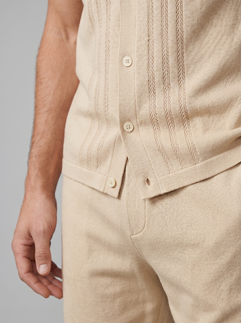 Herren Strick Loungewear Zwei Teile Set