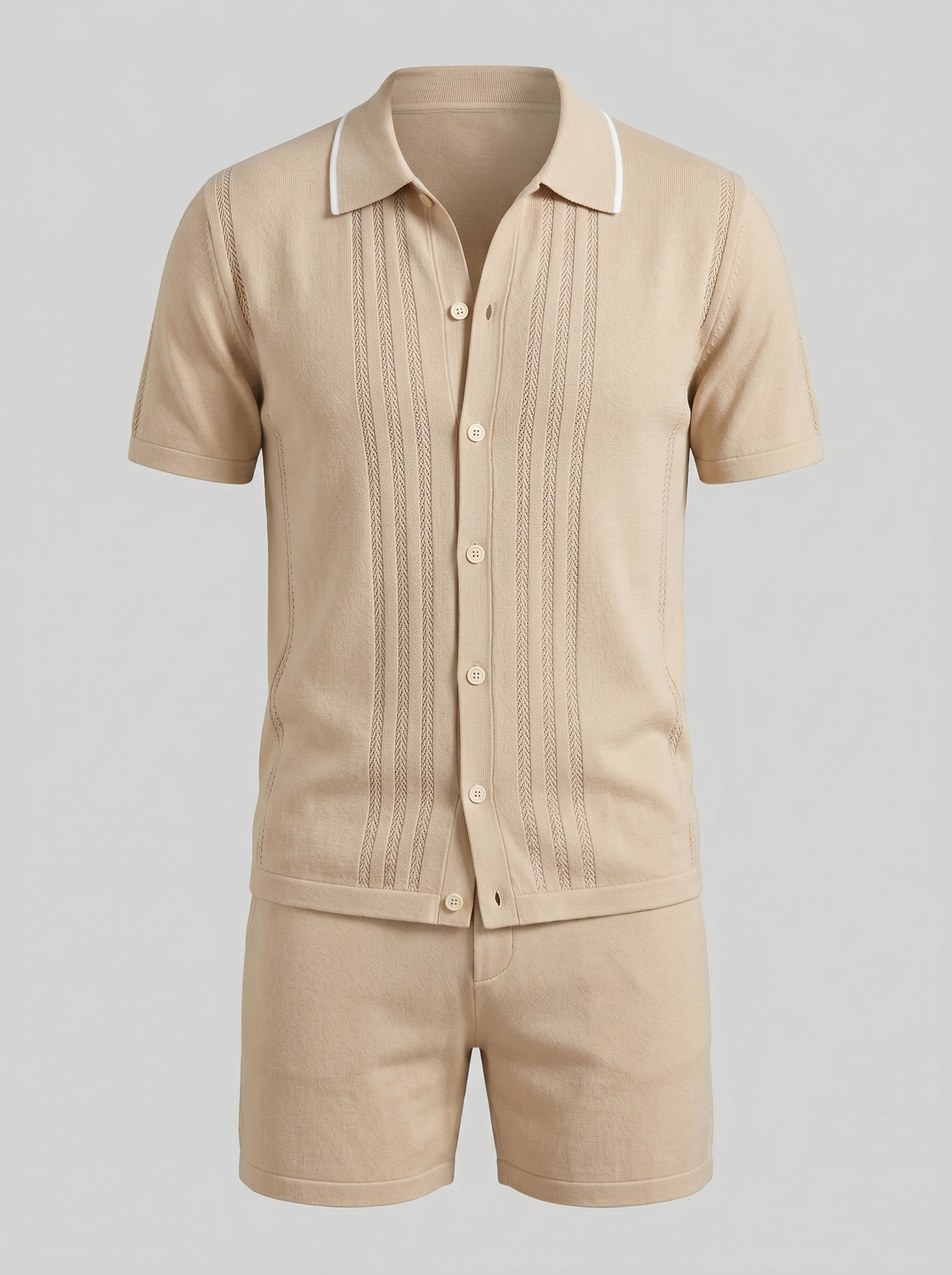 Herren Strick Loungewear Zwei Teile Set