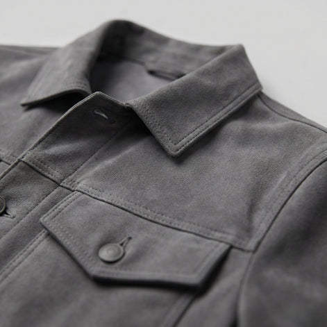 Herren Minimalistische Jacke Mit Knopfverschluss