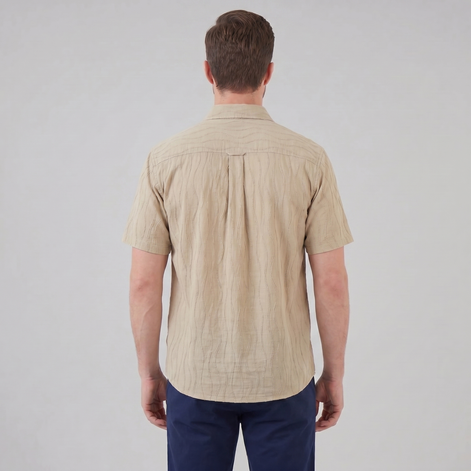 Herren Minimalistisches Wellen-Sommerhemd