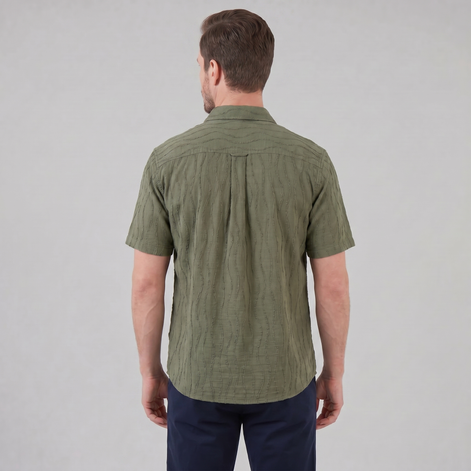 Herren Minimalistisches Wellen-Sommerhemd