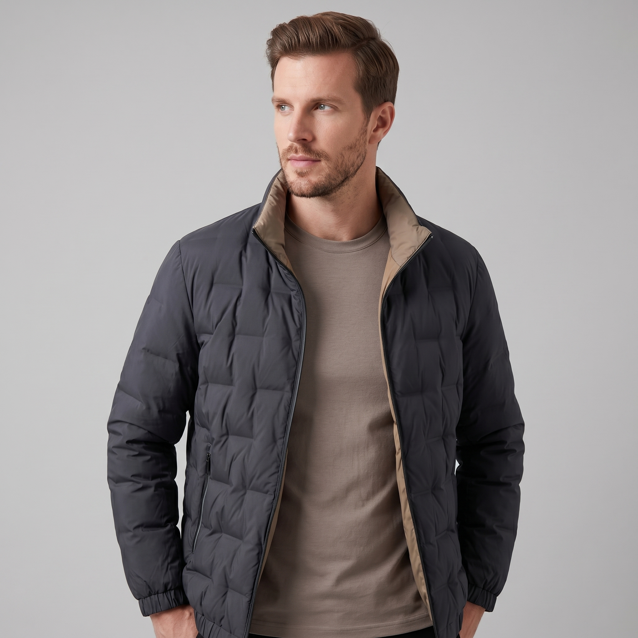 Moderne Herren Steppjacke