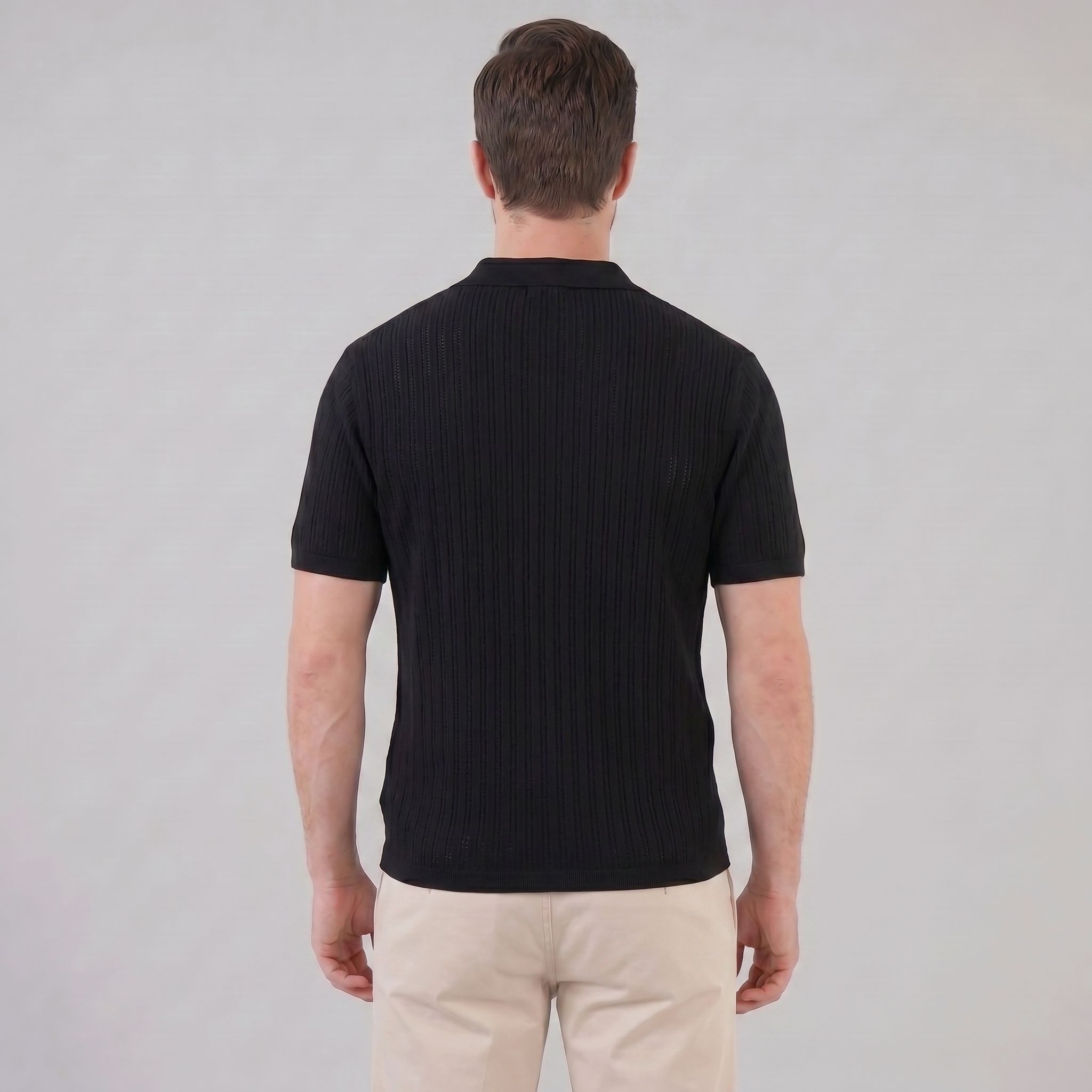 Herren Sommer Polohemd Mit Offenem Kragen
