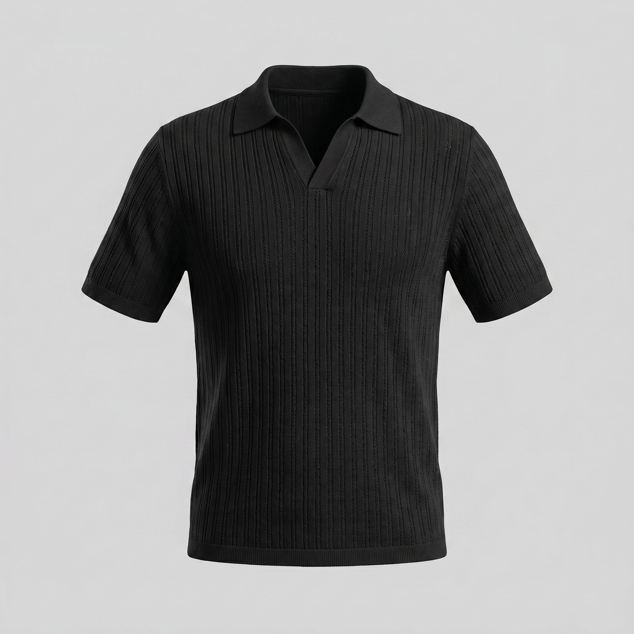 Herren Sommer Polohemd Mit Offenem Kragen