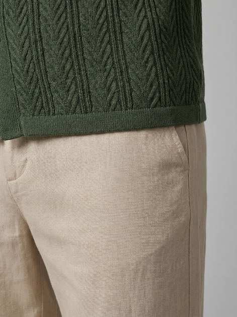 Herren Offenes Strickhemd Und Hose Set