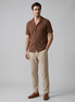 Herren Offenes Strickhemd Und Hose Set