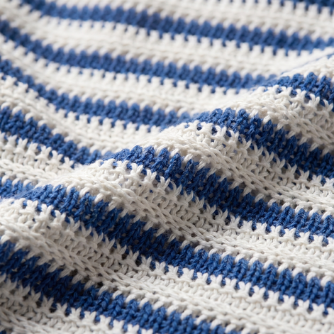 Herren Resorthemd Mit Offenem Strickmuster Und Streifen