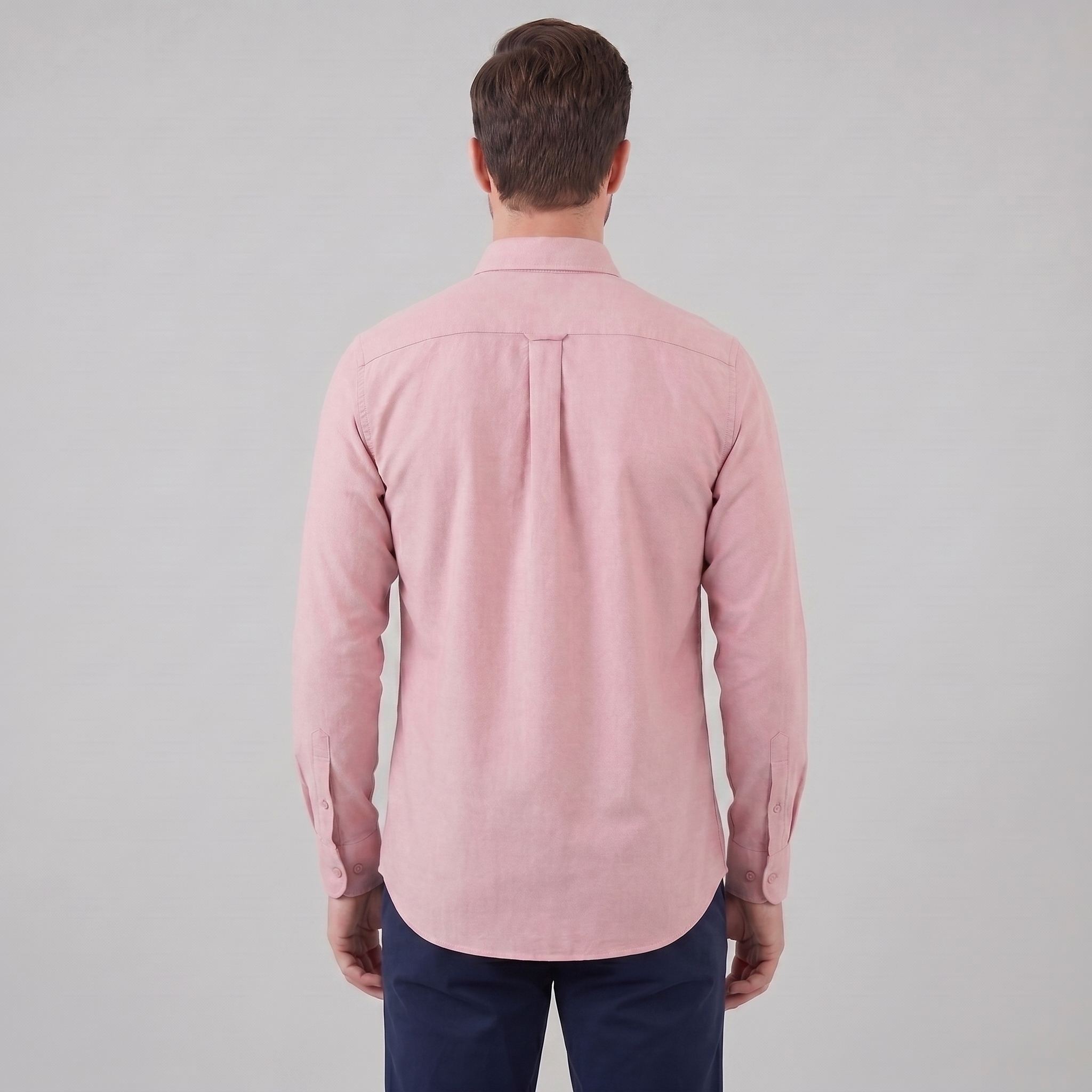 Herren Oxford Hemd Mit Button-Down Kragen