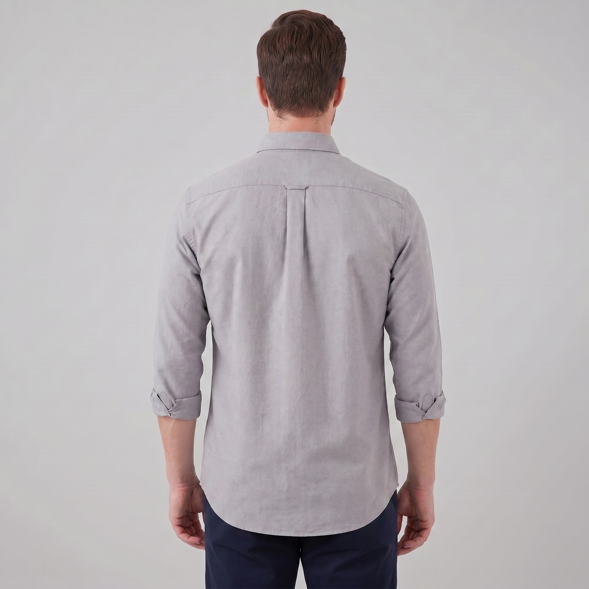 Herren Oxford Hemd Mit Button-Down Kragen