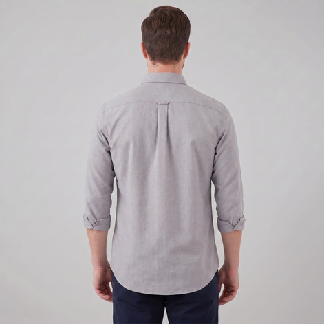 Herren Oxford Hemd Mit Button-Down Kragen