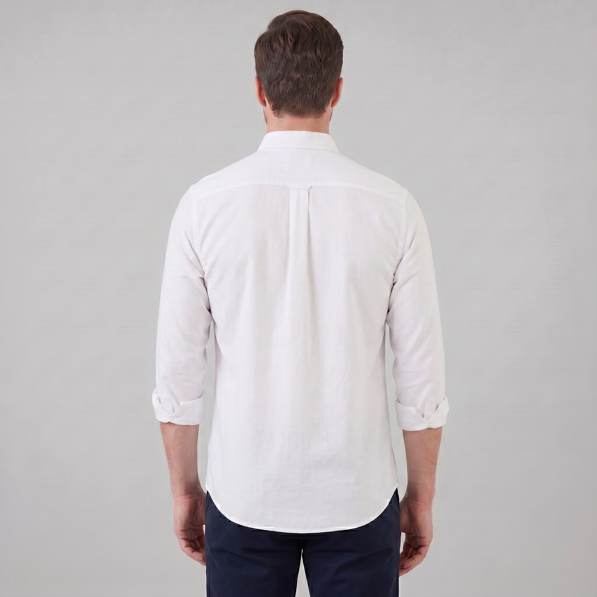 Herren Oxford Hemd Mit Button-Down Kragen