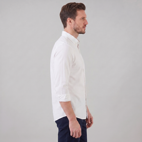 Herren Oxford Hemd Mit Button-Down Kragen