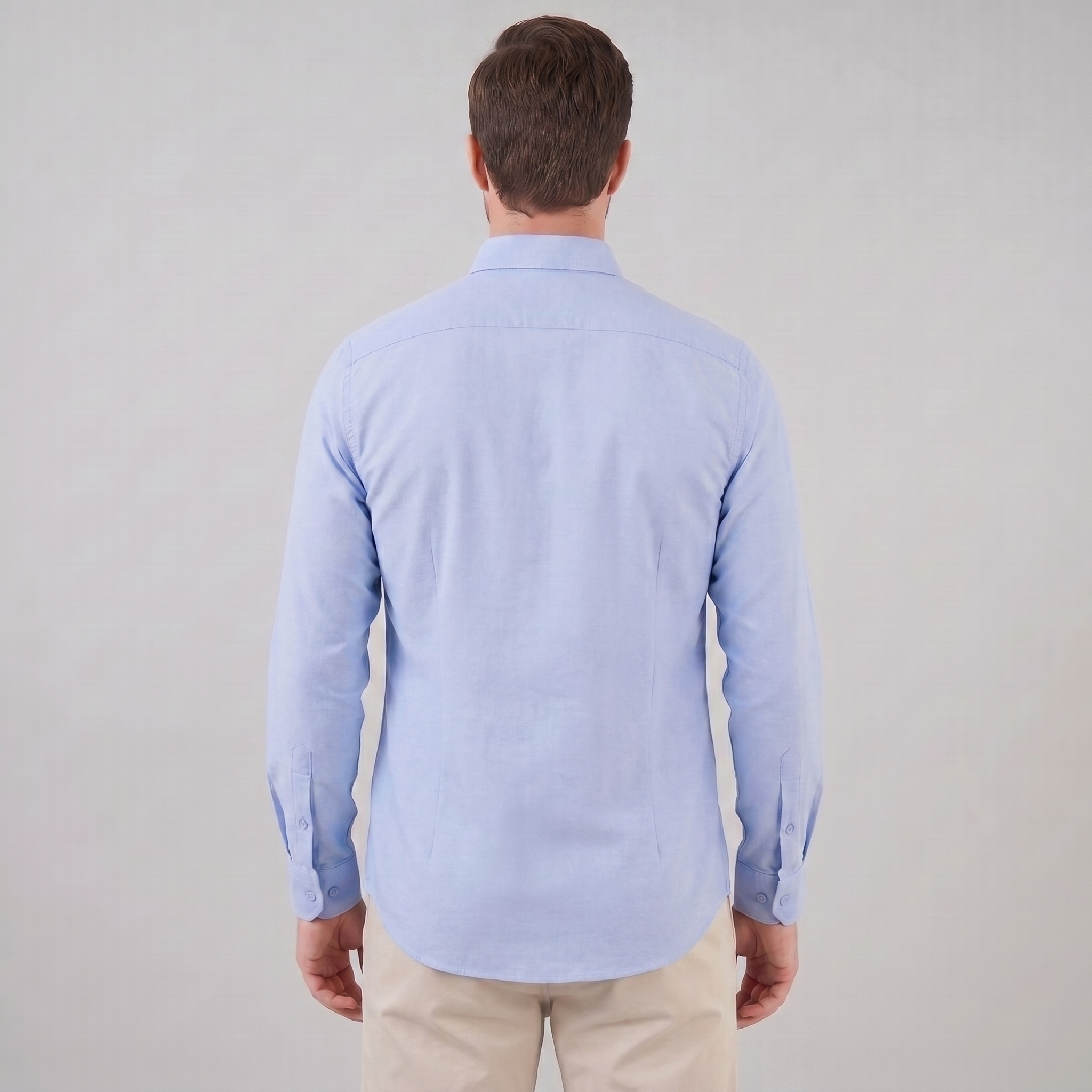 Herren Oxford Hemd Mit Button-Down Kragen