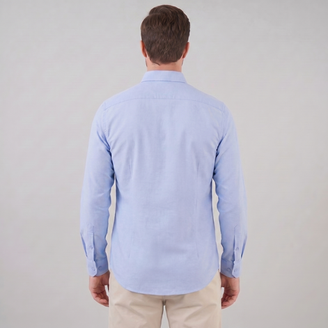 Herren Oxford Hemd Mit Button-Down Kragen
