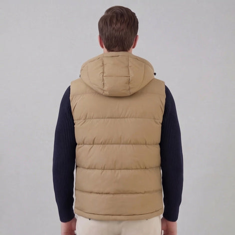 Herren Gepolsterte Bodywarmer Weste Mit Kapuze