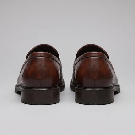 Herren Penny Loafers mit Brogue Details
