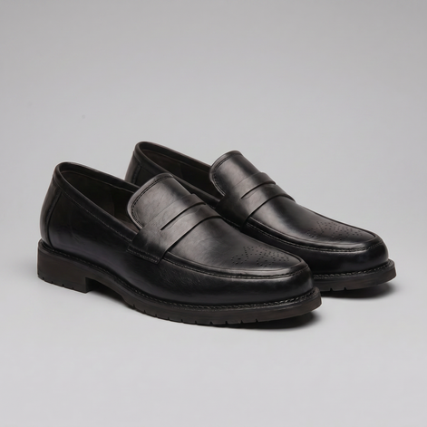 Herren Penny Loafers mit Brogue Details