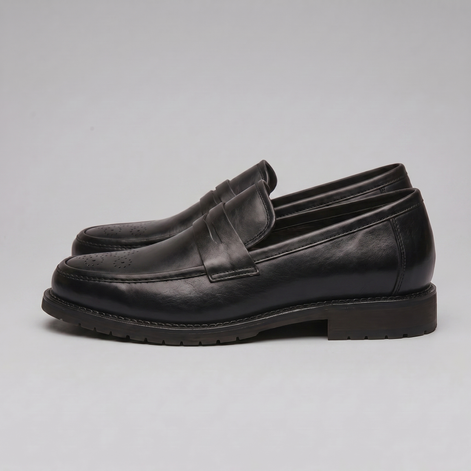 Herren Penny Loafers mit Brogue Details