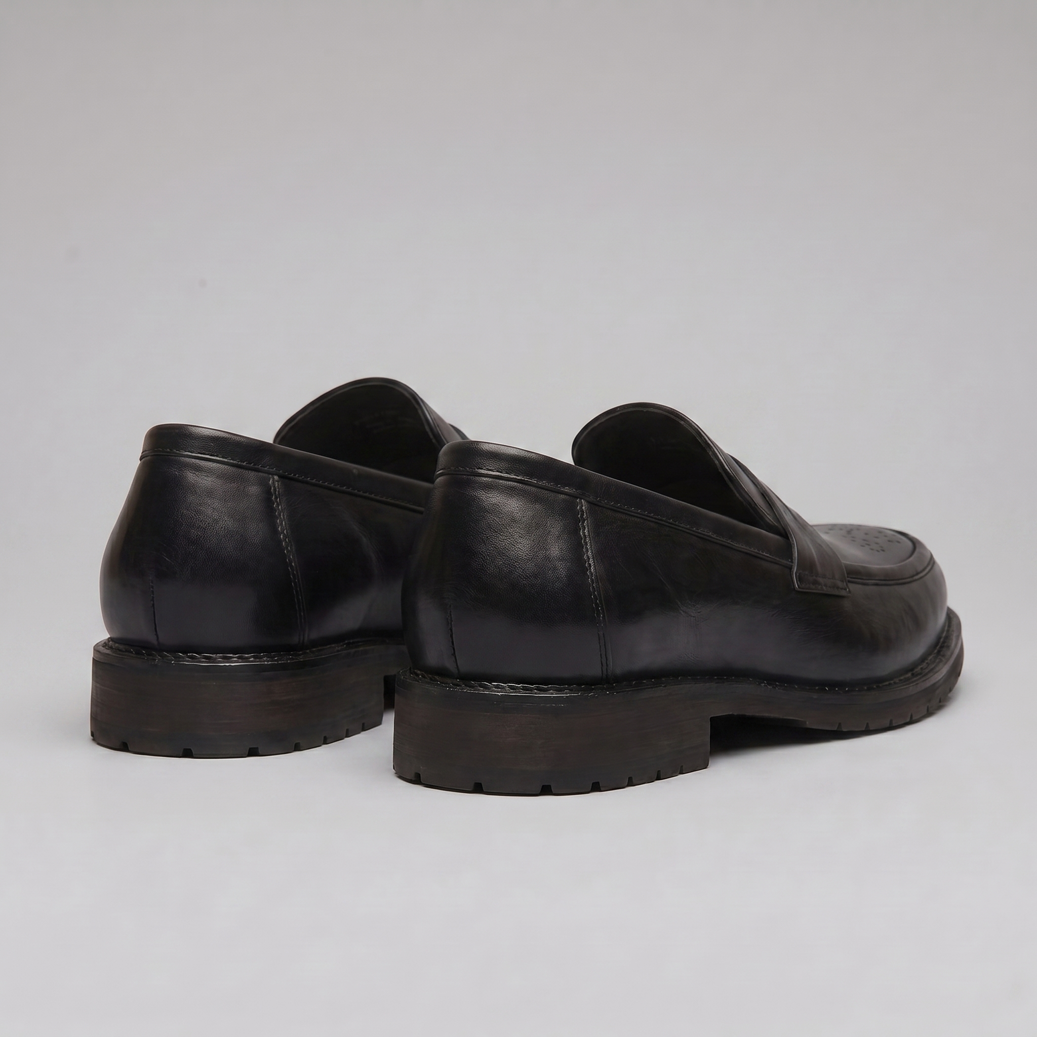 Herren Penny Loafers mit Brogue Details