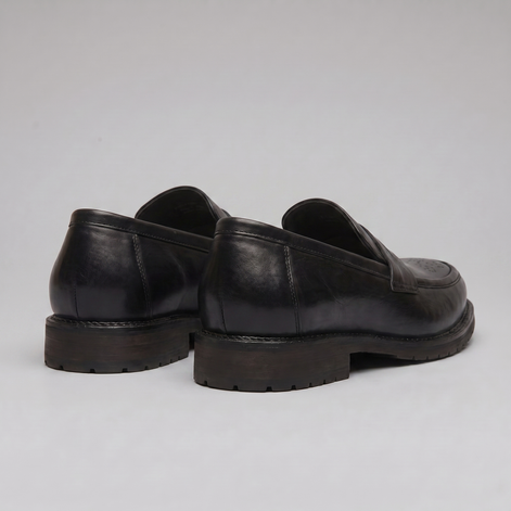 Herren Penny Loafers mit Brogue Details