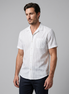 Herren Pinstripe Kurzarm Camp Hemd