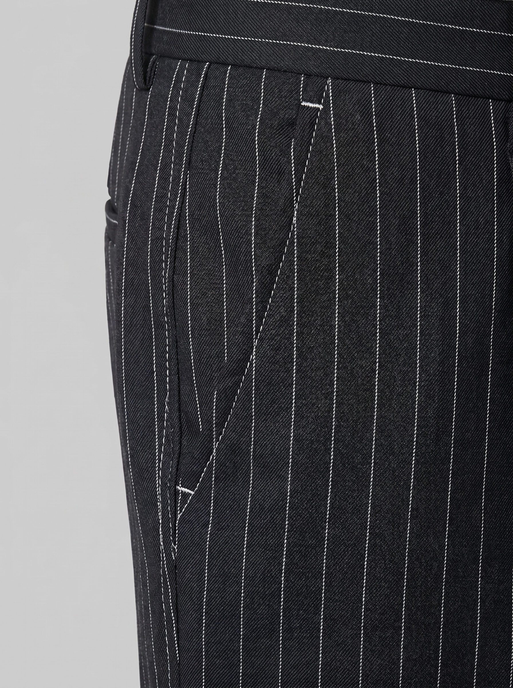 Herren Nadelstreifenhose Mit Weiterer Beinweite