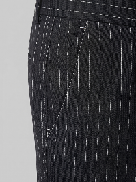 Herren Nadelstreifenhose Mit Weiterer Beinweite