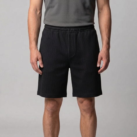 Herren Plissierte Locker Geschnittene Shorts